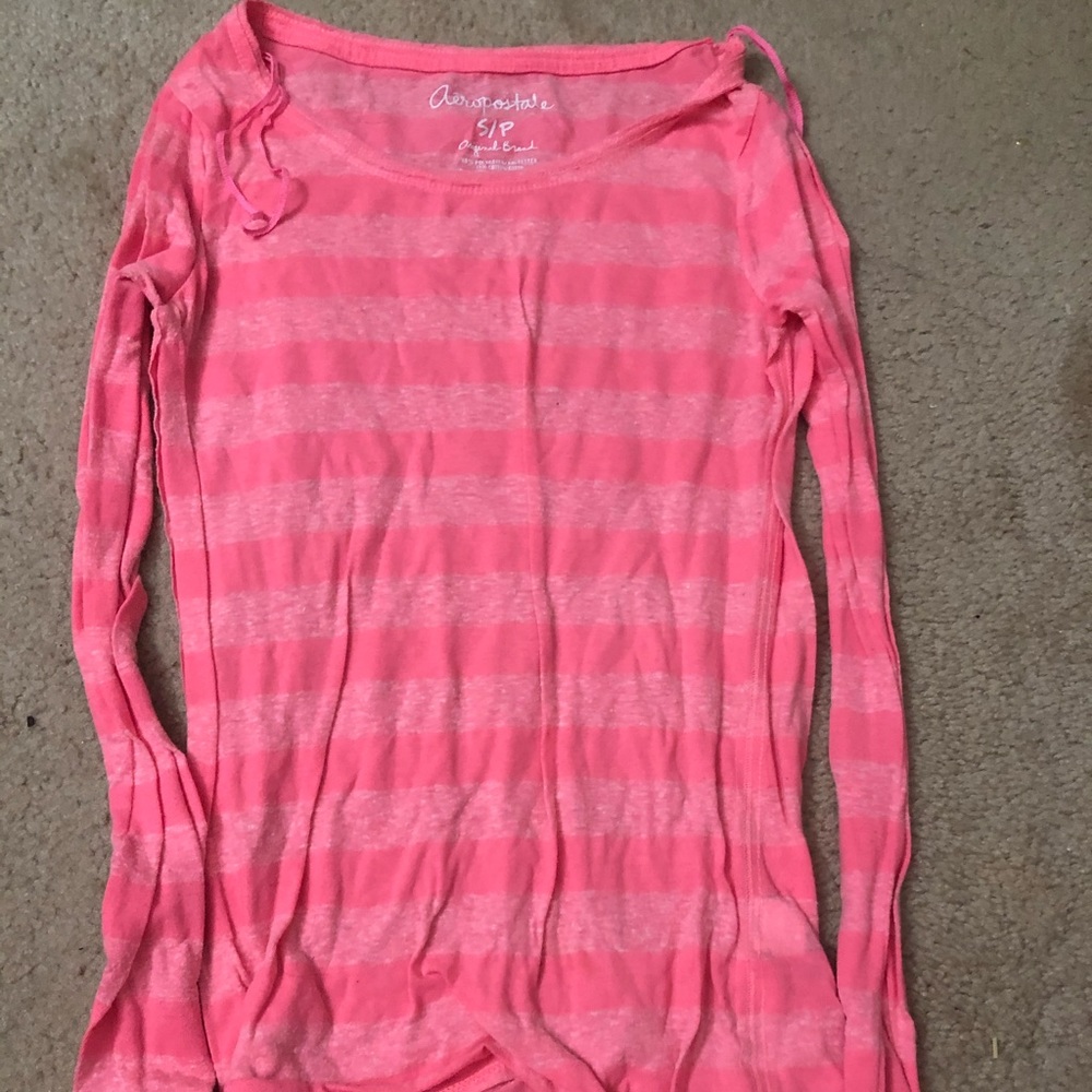 Pink Striped Aero shirt